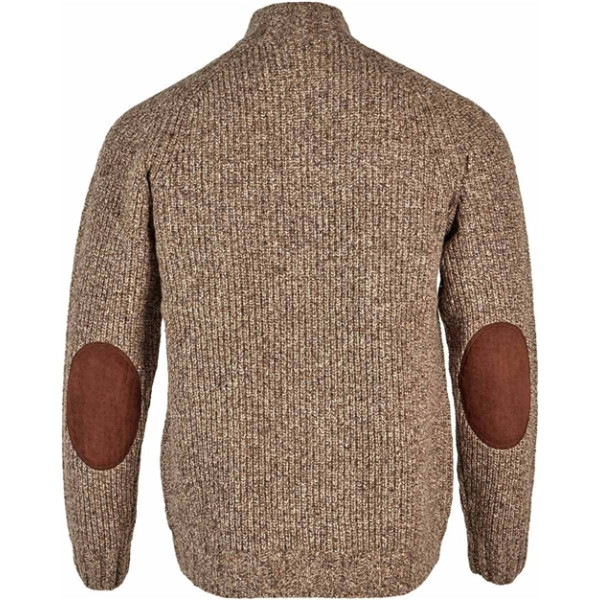 Chevalier Groby Half Zip Wool Pullover. XL. Saddle Brown