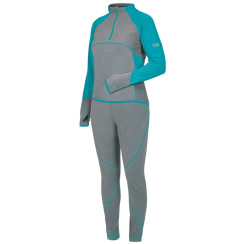 Термобелье Norfin Women Performance Deep Blue M микрофлис (1-й слой) Серо-бирюзовый