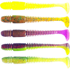 Silicone Lucky John Tioga 3.9" MIX1 (5pcs/pack)