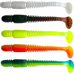 Silicone Lucky John Tioga 4.5" MIX1 (5pcs/pack)