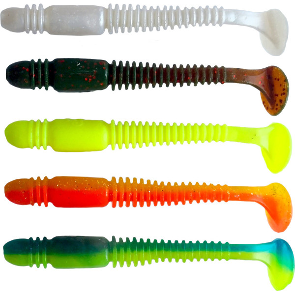 Silicone Lucky John Tioga 4.5" MIX1 (5pcs/pack)