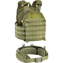 Defcon5 Carrier Vest with Belt. OD Green.