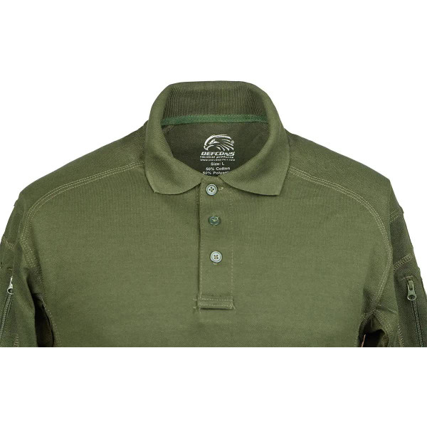 Defcon 5 Tactical Polo Short Sleeves with Pocket (OD Green)