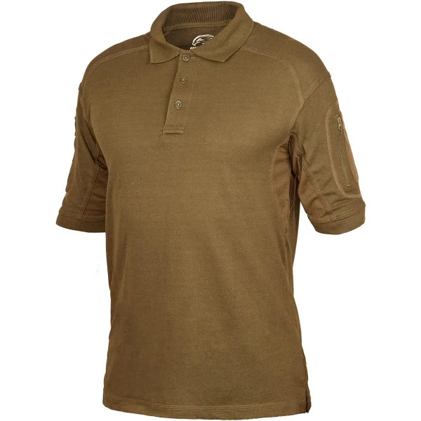 Defcon 5 Tactical Polo Short Sleeves with Pocket XL Coyote Brown