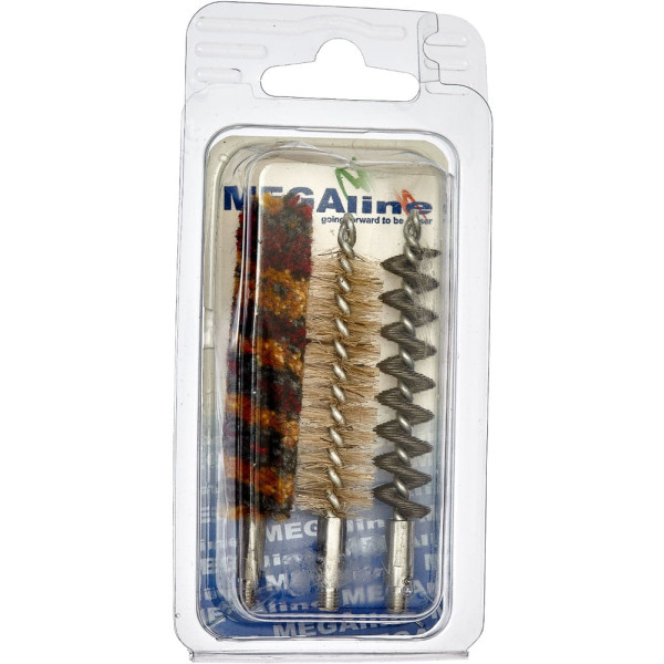 MEGAline brush set, caliber .410. Brass/nylon/wool. M5 M
