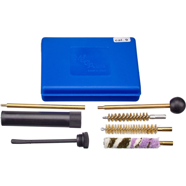 MEGAline 9mm Pistol Cleaning Kit. Brass 1/8"