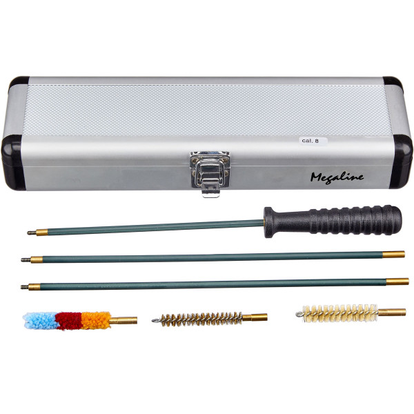 MEGAline Cleaning Kit for 8mm Rifles. 1/8" Braided Steel