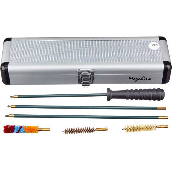 MEGAline 9mm Rifle Cleaning Kit. 1/8" Braided Steel