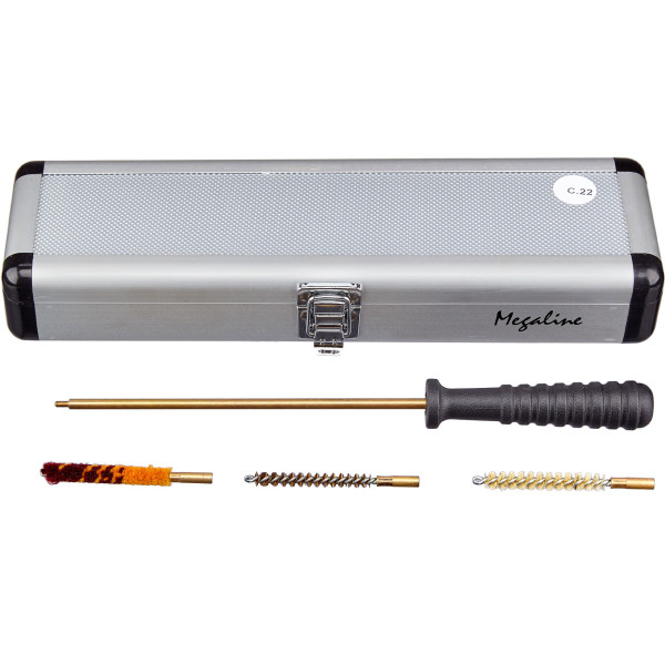 MEGAline .22 caliber pistol cleaning kit. 1/8 brass.