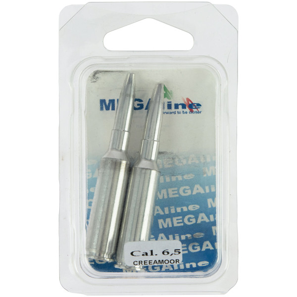 MEGAline dummy cartridge, cal. 6.5 CR. Aluminum. 2 pcs/pack