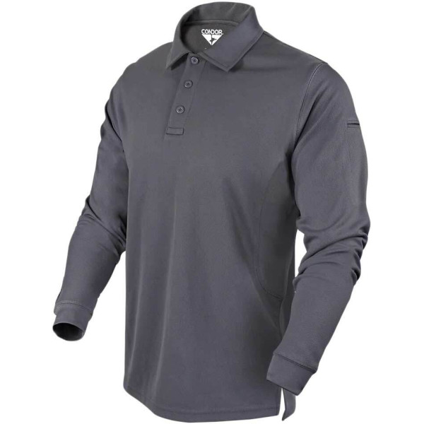 Condor-Clothing Long Sleeve Performance Tactical Polo Shirt. XXL. Graphite