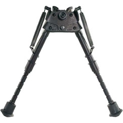 Harris Bipod S-BRM with 15.2-22.9 cm sling mount. Articulated base. Spring-loaded legs.