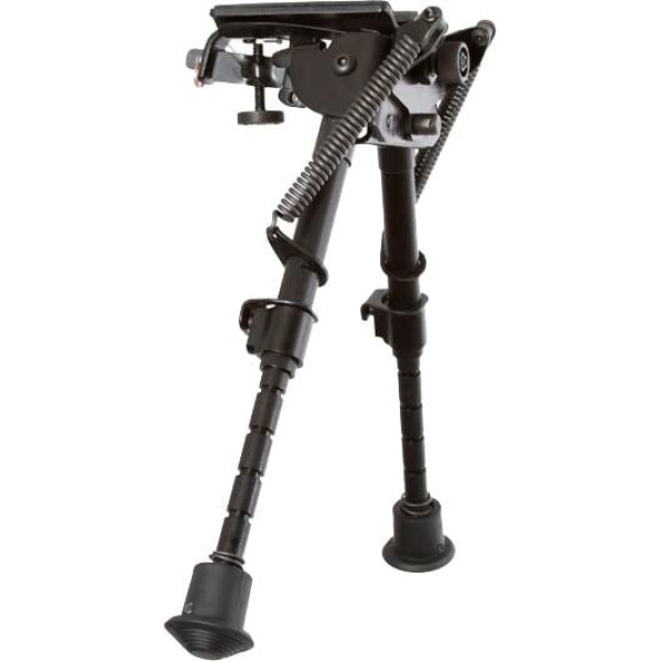 Harris Bipod S-BRM with 15.2-22.9 cm sling mount. Articulated base. Spring-loaded legs.