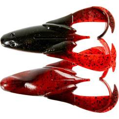 Keitech Noisy Flapper Silicone 3.5" (5 pcs/pack) color: 467 black red belly