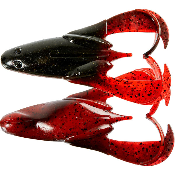 Keitech Noisy Flapper Silicone 3.5" (5 pcs/pack) color: 467 black red belly