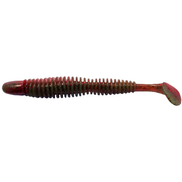 Silicone Reins Bubbring Shad 4" B20 Tomato Craw 6 pcs