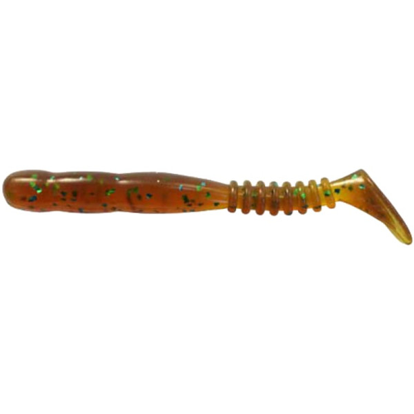 Silicone Reins ROCKVIBE SHAD 3" 565 Motor Oil Green Flake 15pcs