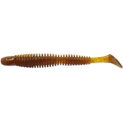 Силікон Reins Bubbring Shad 4" 565 Motor Oil Green Flake 8шт