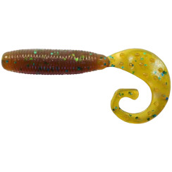Силікон Reins FAT G TAIL GRUB 3" 565 Motor Oil Green Flake 12шт