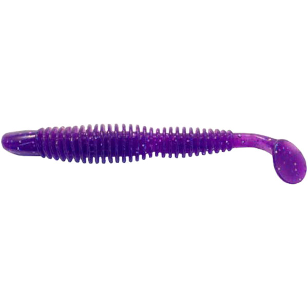 Silicone Reins Bubbring Shad 4" 567 Lilac Silver-Blue Flake 8pcs