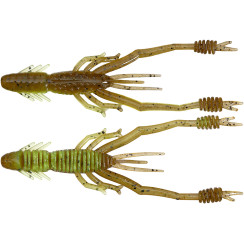 Силикон Reins Ring Shrimp 4" B08 Green Pumpkin Chart Melon (6 шт/уп.)