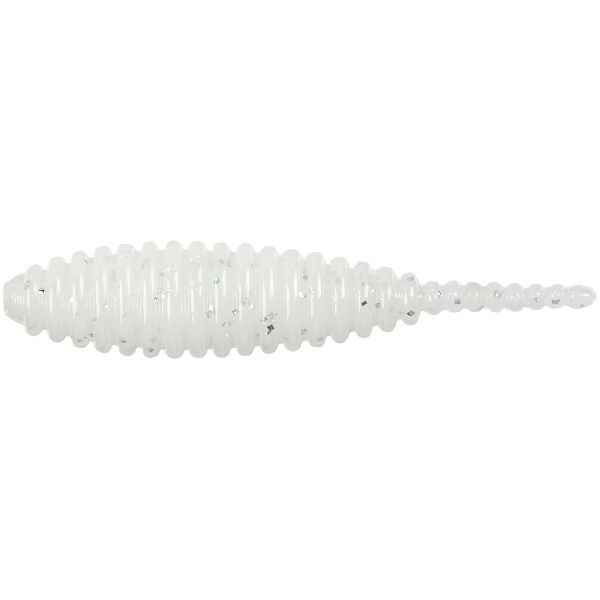 Silicone Reins Chibi Hira Aji Adder 1.5" 103 Glow White Silver (15 pcs/pack)