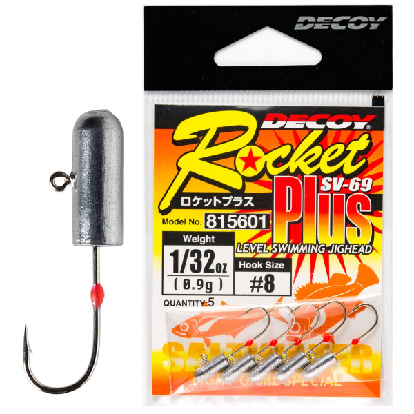 Джиг головка Decoy Rocket Plus SV-69 #6 1.4g 5 шт/уп