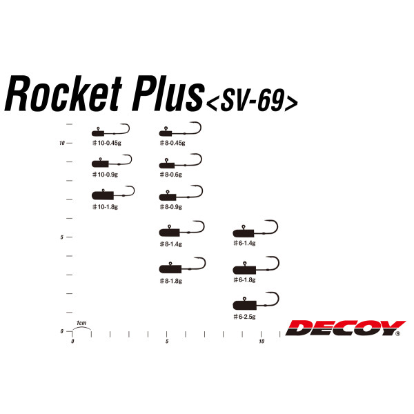 Джиг головка Decoy Rocket Plus SV-69 #6 1.4g 5 шт/уп