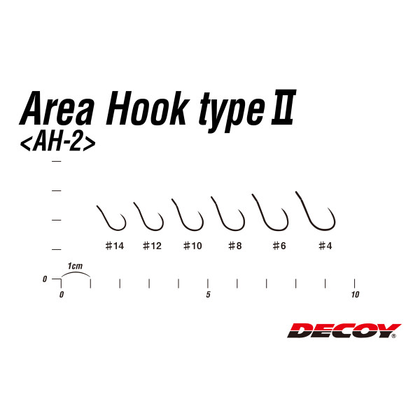 Decoy Area Hook II Mat Black #14, 8 pcs.