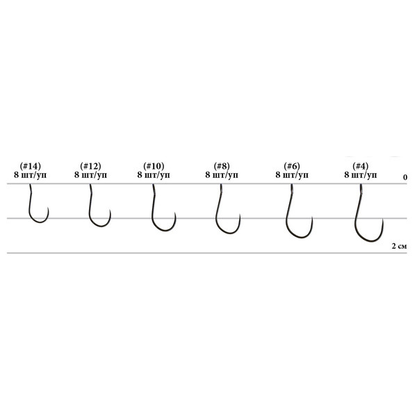 Decoy Area Hook II Red #12, 8 pcs.