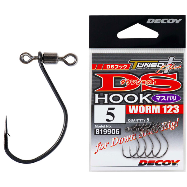 Hook Decoy Worm 123 DS Hook masubari 4, 5 pcs.