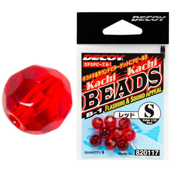 Бусинка Decoy B-1 Kachi-Kachi Beads M (9 шт/уп) ц:красный