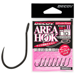 Decoy Area Hook II Mat Black #6 black, 8 pcs.