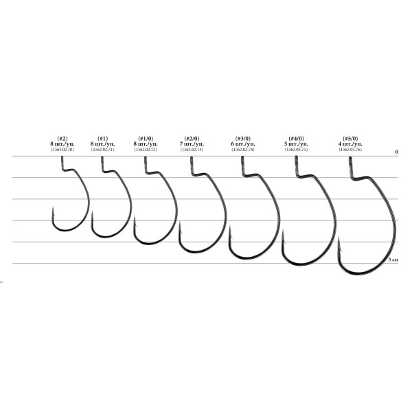 Крючок Decoy Worm 25 Hook Wide 4/0, 5 шт