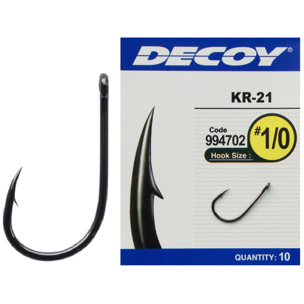 Гачок Decoy KR-21 Black Nickeled #3, 10 шт.