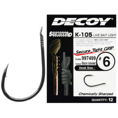 Гачок Decoy K-105 Live bait light #9, 12шт.
