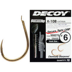 Decoy K-108 Katana #6 Hook, 12 pcs