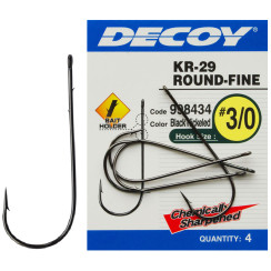 Decoy KR-29 Worm Round-Fine Hook #2/0, 4 pcs.