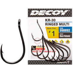 Decoy KR-30 Ringed Multi Hook #1, 7 pcs