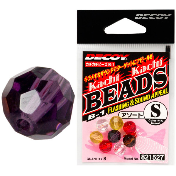 Бусинка Decoy B-1 Kachi-Kachi Beads M (9 шт/уп) ц:пурпурный