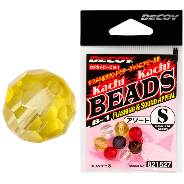 Decoy B-1 Kachi-Kachi Beads M (9 pcs/pack) color: yellow