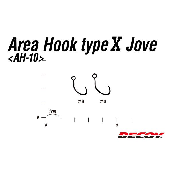 Decoy AH-10 Area Hook Type X Jove 08, 10 pcs/pack