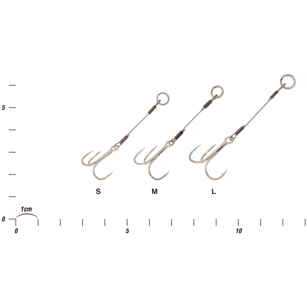Leash Decoy WA-21 Wire Treble Assist L (2 pcs/pack)