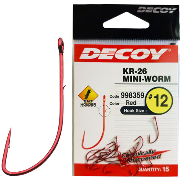 Decoy KR-26 Mini-Worm Hook #14 (15 pcs/pack)