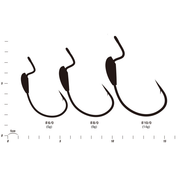 Decoy Worm126 Weighted Magnum Hook #6/0-5.0g (3 pcs/pack)