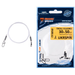 UKRSPIN Orange Spinning Fluoro Sunline 50cm 14kg (30lb)/0.6mm (2 pcs/pack)