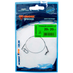 UKRSPIN Orange Spinning Titanium Leash 1x7 24cm 10kg (20lb)/0.39mm