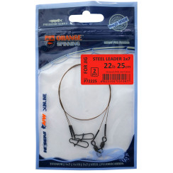 Leash UKRSPIN Orange Spinning AFW 7x7 20cm 10kg(22lb)/0.36mm (2pcs/pack)