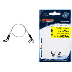 Leash UKRSPIN Orange Spinning Fluoro Sunline 25cm 14kg(30lb)/0.6mm (2pcs/pack)