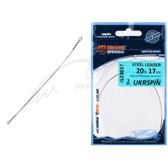 UKRSPIN Orange Spinning leash, AFW steel, soldered, 20cm, 14kg (30lb)/0.36mm (2 pcs/pack)